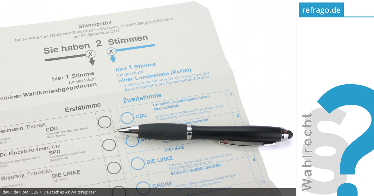darf man erst und zweitstimme der gleichen partei geben