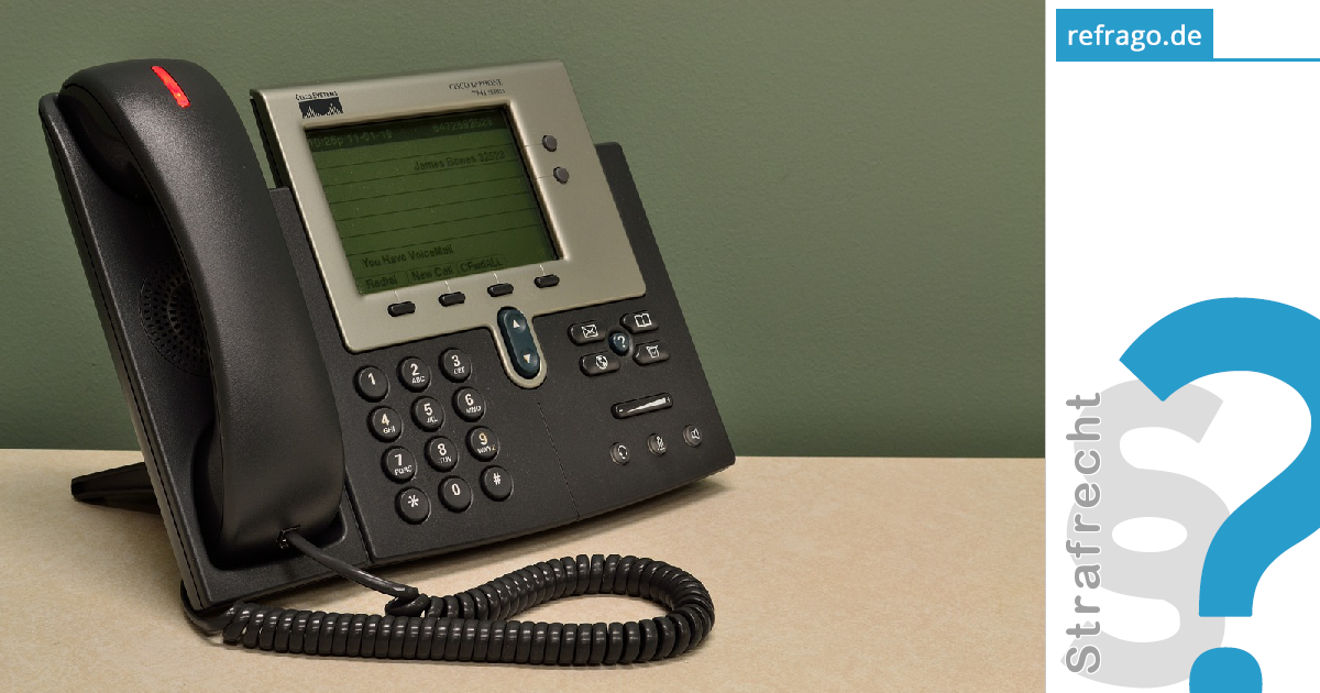 Ist das heimliche Mit­schneiden von Telefon­gesprächen strafbar? - refrago