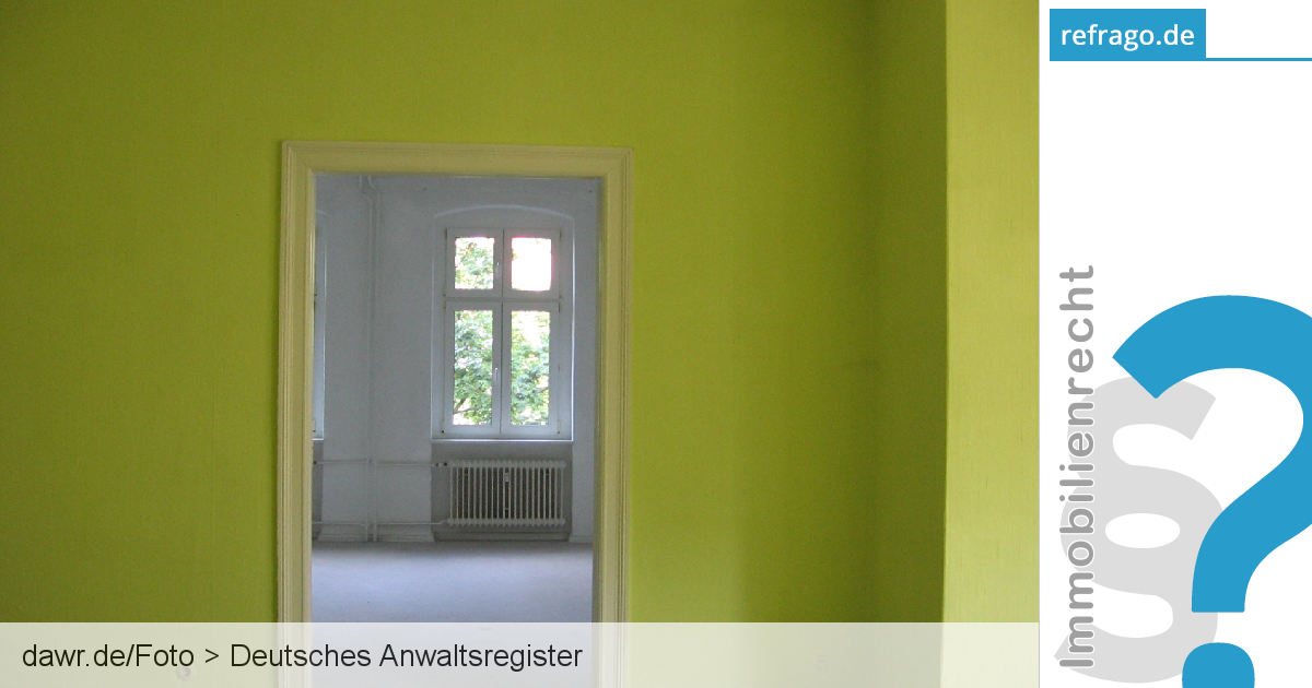 Muss ein Mieter bunte Wände beim Auszug weiß streichen?