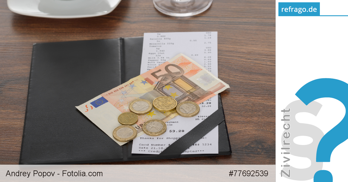 Wie lange muss ein Gast im Restaurant auf die Rechnung warten? refrago