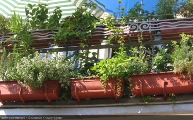 Darf man außerhalb des Balkons Blumenkästen anbringen?