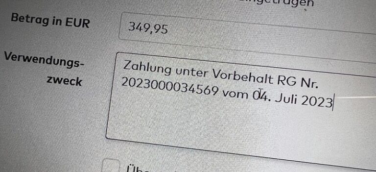 Unterschrift Unter Vorbehalt Abkürzung Zahlung unter Vorbehalt: Rechnung, Miete unter Vorbehalt zahlen?